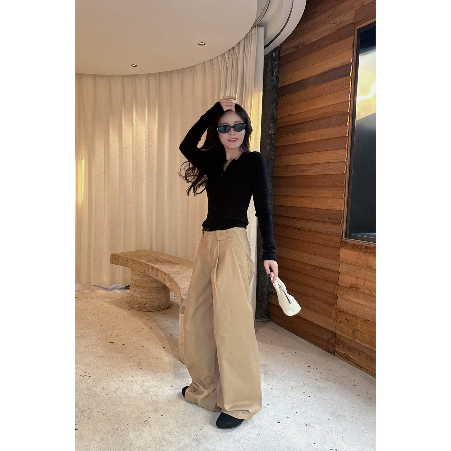 雅痞工装休闲裤卡其/咖绿