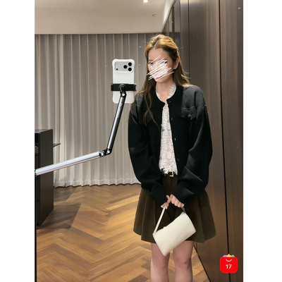 精纺羊毛自留口袋针织外套