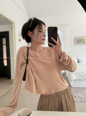 清透好面料 双版本长袖打底上衣女夏短袖女t恤2025新款防晒罩衫