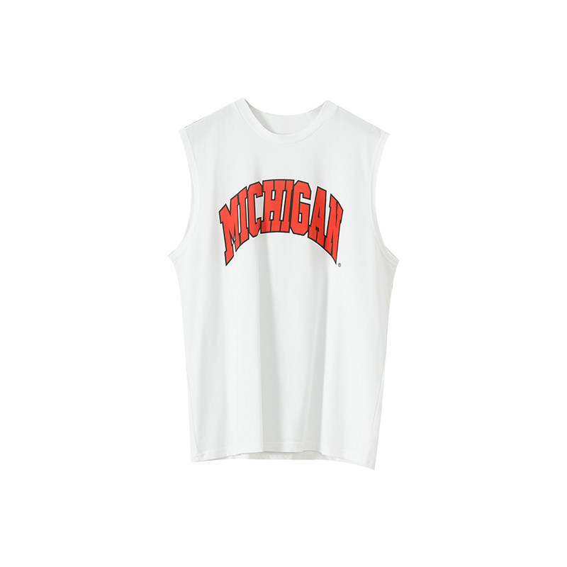 CUIBUJU MENS VEST SUMMER TIDE INS LETTER SIMPLE SWEAT VEST MENS WEAR PERSONALITY TREND VEST OUTSIDE
