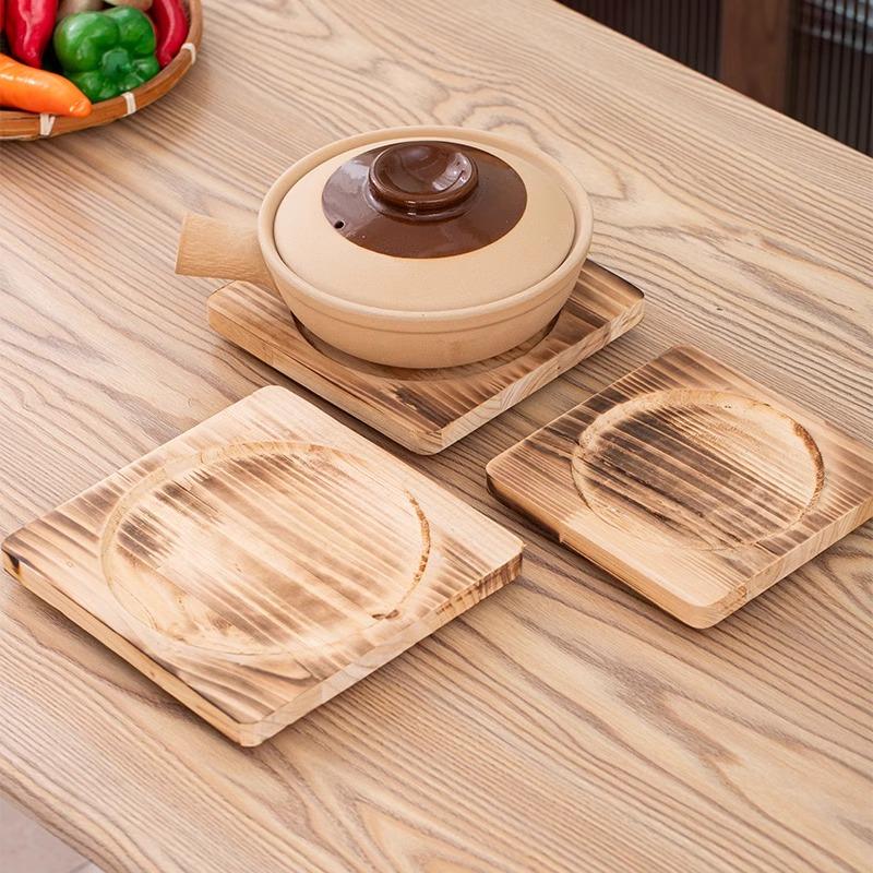 炭烧木垫子方形隔热垫板