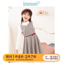 格子连衣裙女童裙子2019春秋季 新款 小女孩短外套 茵曼童装 儿童无袖