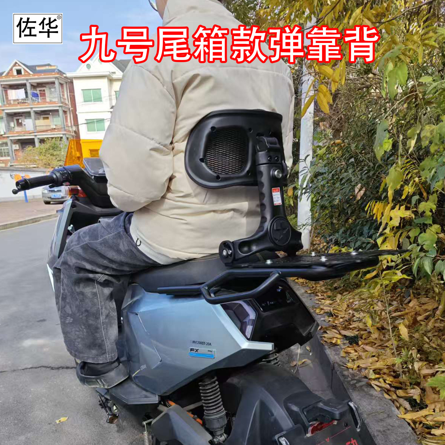 佐华适九号电动车的尾箱折叠靠背