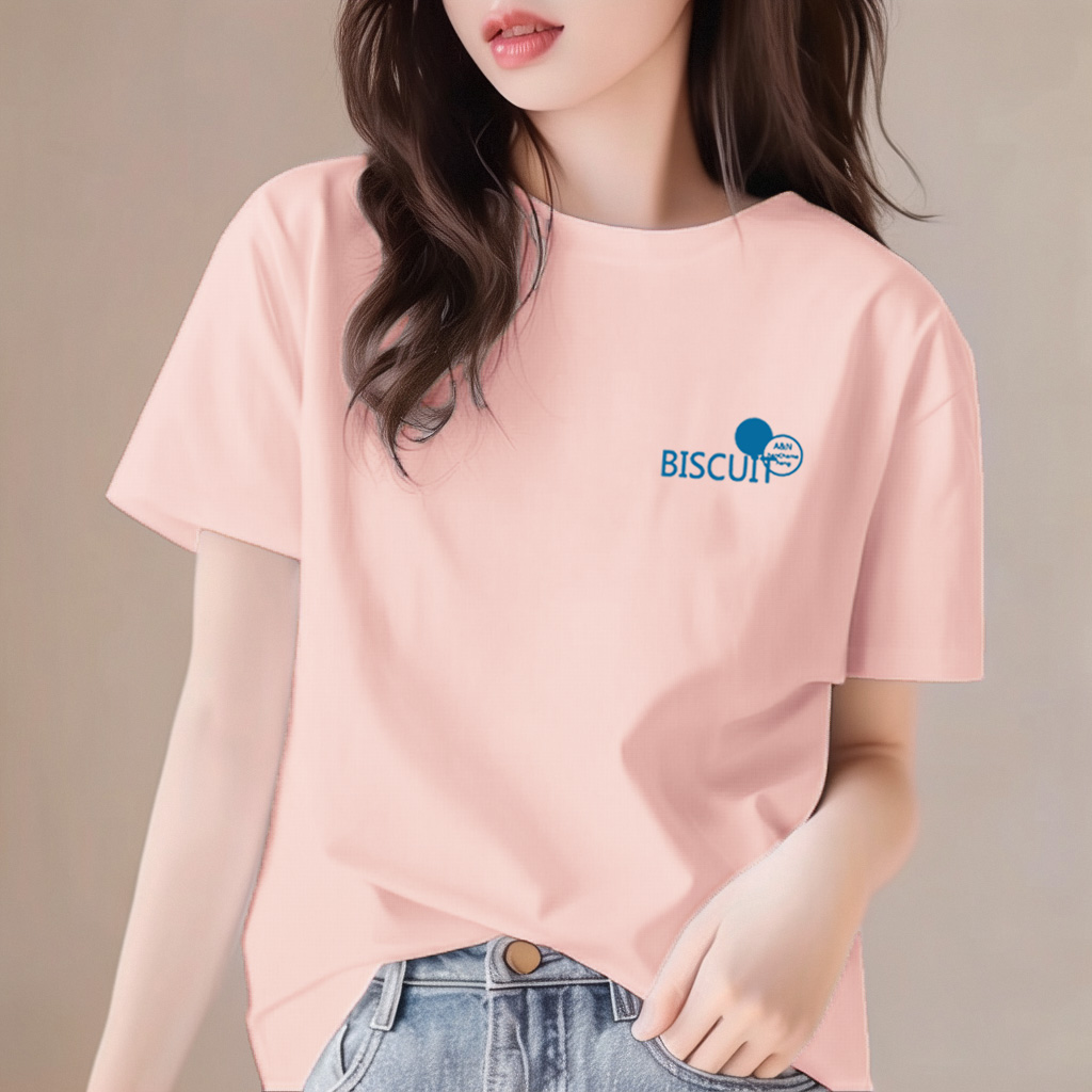 高端大牌纯棉时尚印花休闲短袖女