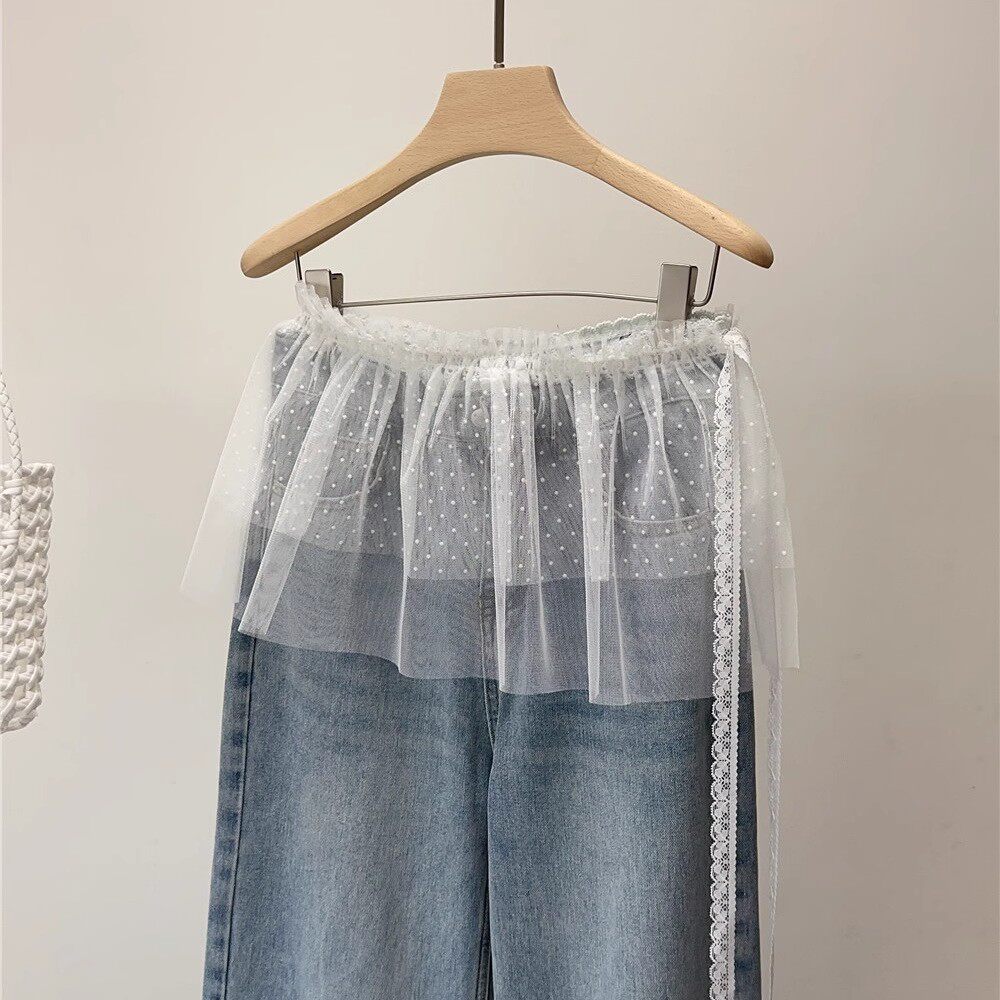 2025爆款韩版浪漫蕾丝风半身裙