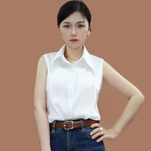 秋冬毛衣打底衬衣时尚 女2026新款 百搭减龄内搭上衣 衬衫 polo领无袖