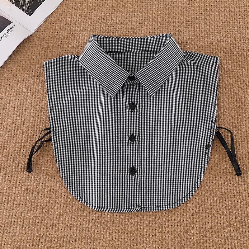 格子假领子女秋冬配毛衣的内搭神器打底衫女百搭假领衬衣领衬衫领