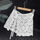 高级感水溶蕾丝四季 款 叠穿裙帘女下摆叠穿遮臀显瘦半身裙系带围裙