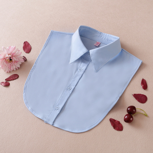 饰假领 假领子内搭商务型白色假领假衣领女职业打底装 蓝色工装 衬衫