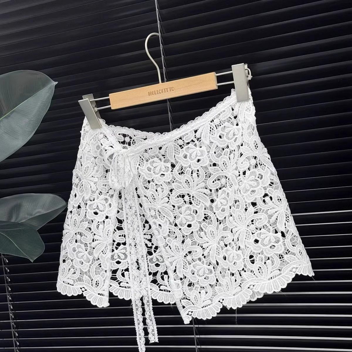 2026新款叠穿蕾丝屁帘女高级围裙下摆裙帘系带裙罩打底短裙半身裙