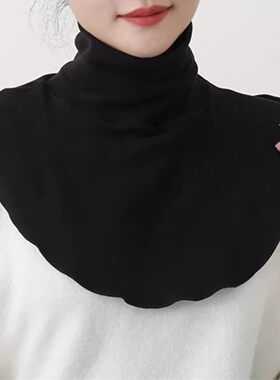 内搭套头围脖假领子百搭女春秋冬配毛衣卫衣打底半高领德绒小坎肩