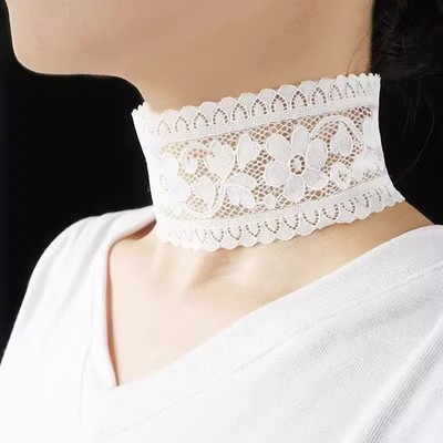 蕾丝项圈遮疤锁骨项链假领装饰领
