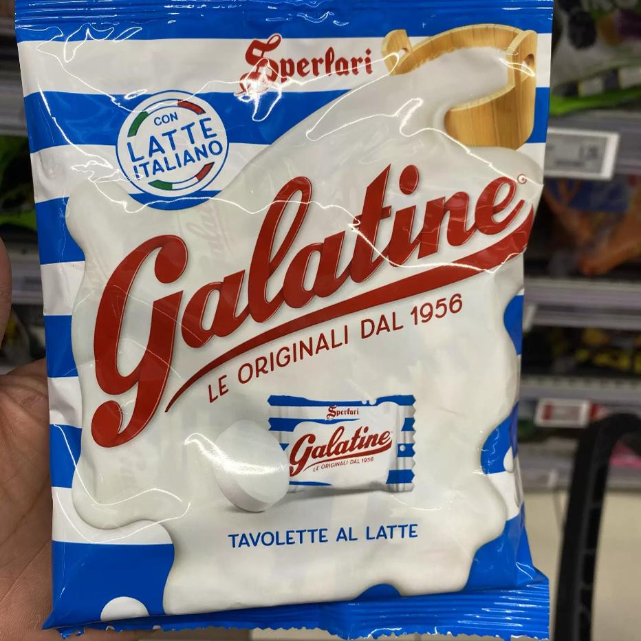新日期意大利超市 GALATINE 佳樂定高鈣 奶片原味奶糖乳糖115g