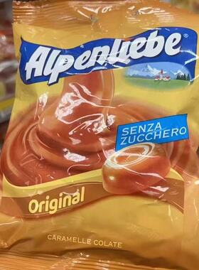 新版意大利原装无糖特浓焦香原味牛奶糖 硬糖无糖配方80g