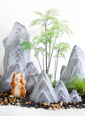 仿真石头庭院园林茶室造景装饰