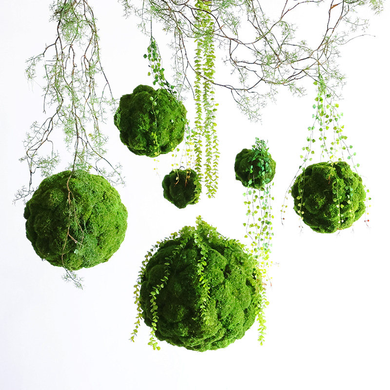 仿真苔藓球绿色悬挂青苔球