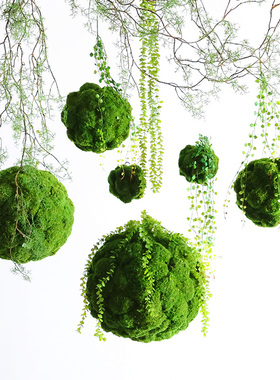 仿真苔藓球绿色悬挂青苔球