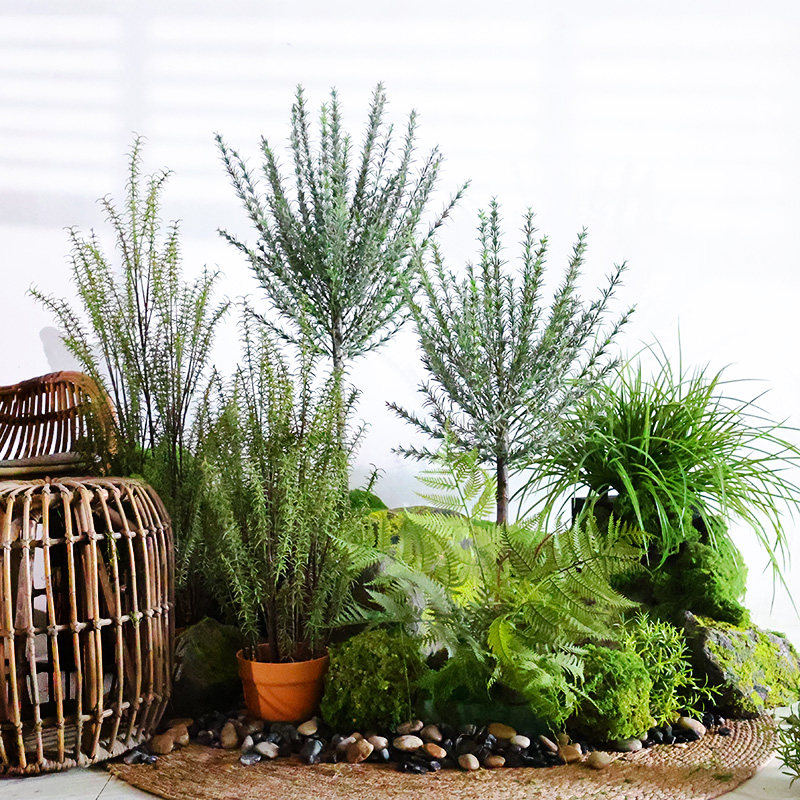 仿真植物迷迭香盆栽假绿植