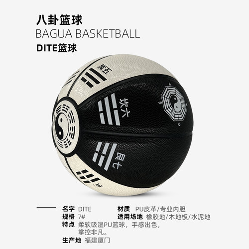 DITE篮球太极八卦7号PU训练篮球