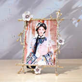 欧式 相框摆台创意金属6寸7寸10寸照片定制客厅床头柜桌面摆件礼物