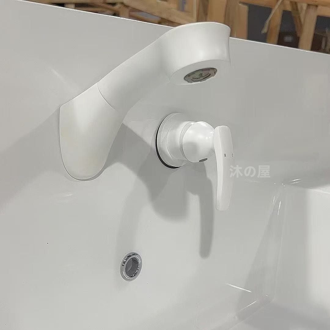高背盆日式水龙头白色洗漱台龙头