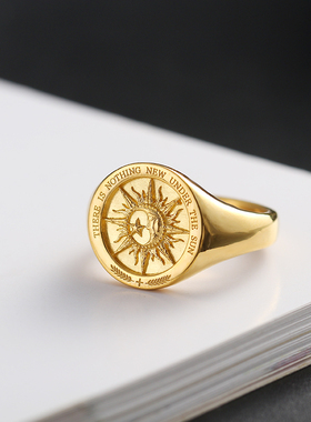 原创设计999纯足金创意男女戒指