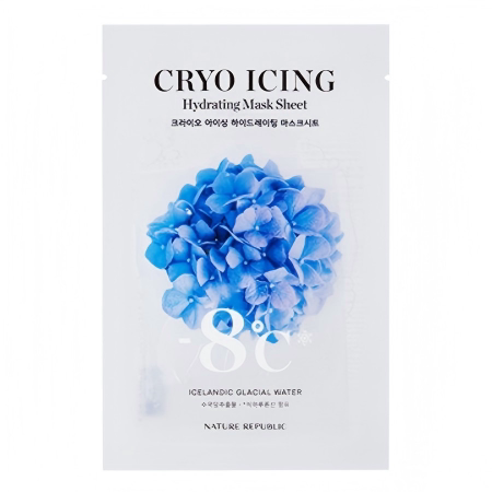 韩国直邮正品 20片 自然乐园冰岛冰川负8度绣球花面膜 深层补水