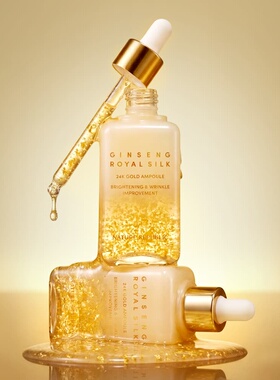 韩国直邮正品 自然乐园人参蜂王丝柔24k黄金安瓶100ml 滋润抗皱