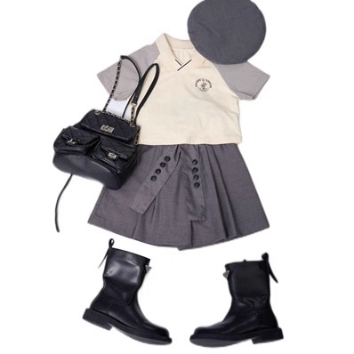 【特】宝儿w杏色polo衫，短款，2255