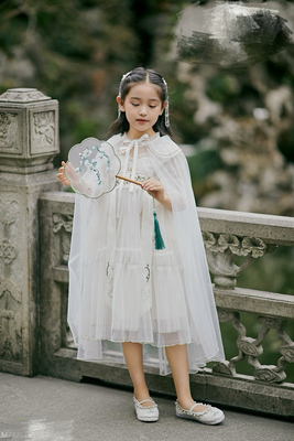 月小m女童网纱披风斗篷，0532