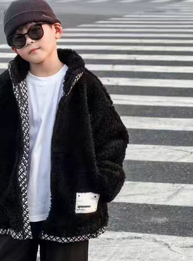 D品剪吊牌么家男宝双面穿羊羔毛外套，码数足，1187