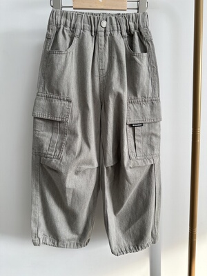 新款 欧bao灰色工装裤，裤脚可收，码数足，65101