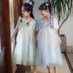 【特】B月汉服裙,古风裙,蓝色,绿色,0500