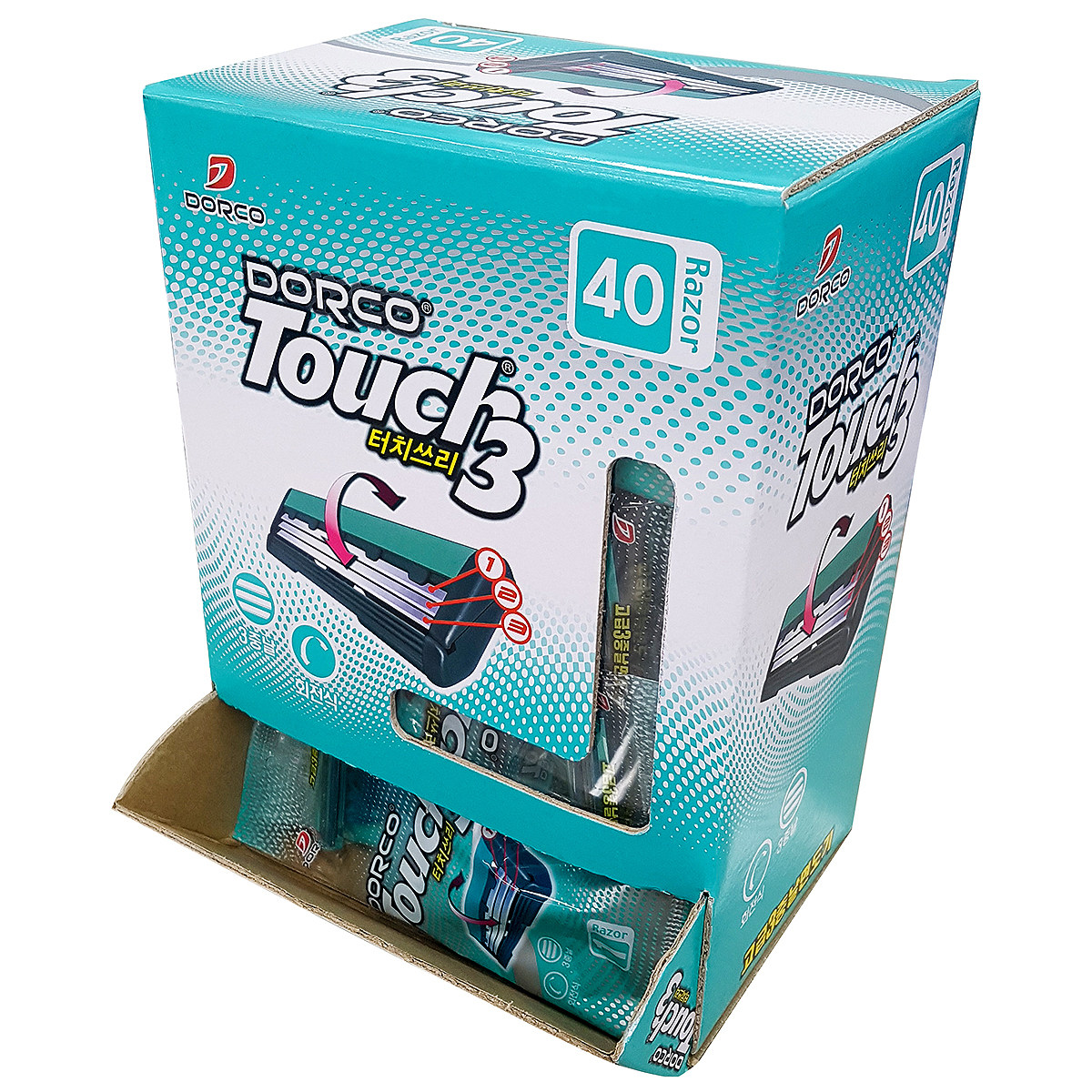 Dorco多乐可 Touch 3 Disposable Razor 40ea 量贩装剃须刀|ruв категории семья/личные чистящие средства, потребительских уборка посуды, бритва - от Buy2taobao.com для оказания профессиональной услуги покупки агента Taobao