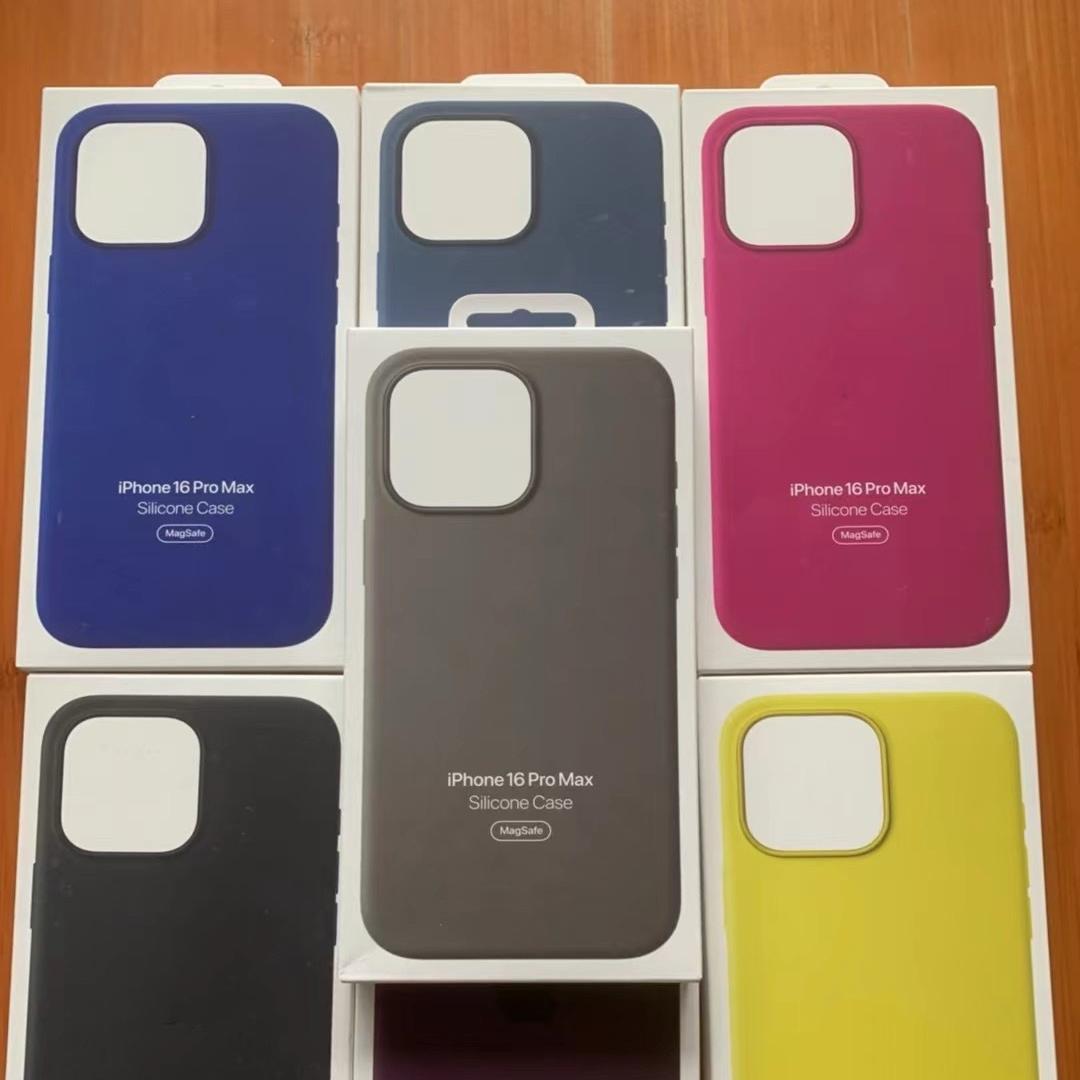 适用于苹果iPhone16pro/16max/16 16plus 16e磁吸硅胶透明保护套手机壳液态壳精织斜纹magsafe动画彩盒装正品
