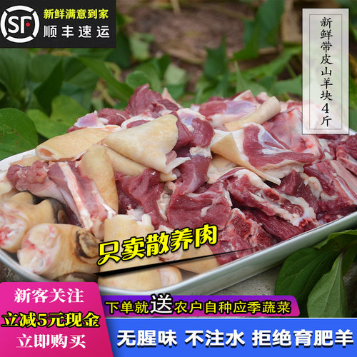 高山散养黑山羊肉新鲜现杀带皮羊