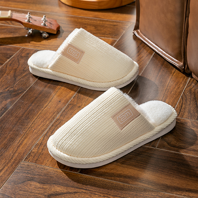 简约冬季棉拖鞋女2024新款居家防滑月子鞋保暖情侣棉鞋时尚百搭潮