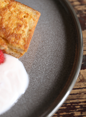 外贸原单出口灰色窑变自然反应釉简约陶瓷餐盘盘子牛排意面brunch