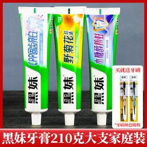 正品 黑妹野菊花倍清牙膏210g大支装口气清新护龈亮白野菊花香型