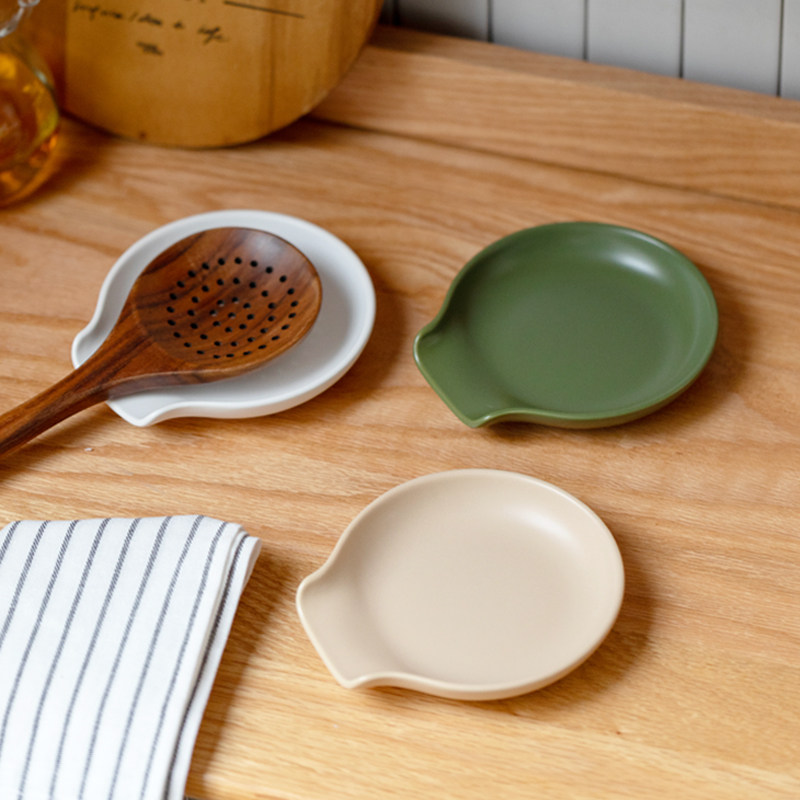 中古陶瓷家用厨房灶台饭勺饭铲米饭勺子炒菜铲汤勺锅铲置物架托盘