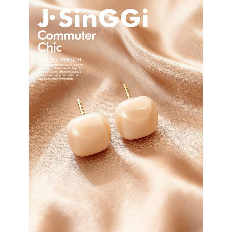 纯银耳钉2025新款爆款高级感气质大气养耳洞方糖女小众设计感耳饰,饰品/流行首饰/时尚饰品新,耳钉,淘宝优惠券,粉丝福利购,淘宝优惠卷