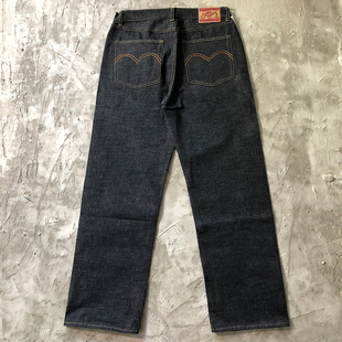 原浆重磅赤耳丹宁美式复古日系养原牛牛仔裤15oz男深色宽松直筒