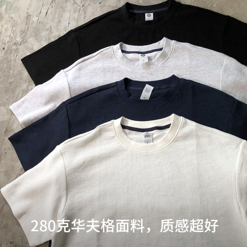 280G华夫格重磅短袖T恤