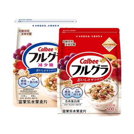 calbee卡乐比水果麦片1袋600g进口燕麦片营养即食早餐