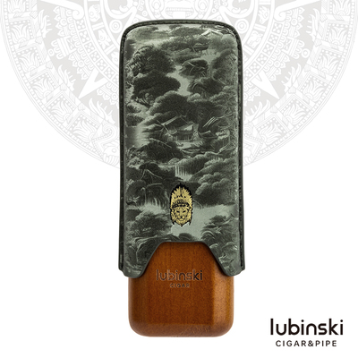 鲁宾斯基2/3支装雪茄便携皮套