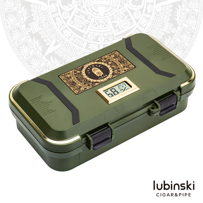 鲁宾斯基便携雪茄盒10支装塑料密封保湿旅行轻便抗震防摔时尚烟具