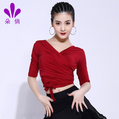 朵俏新款中袖衣服拉丁舞