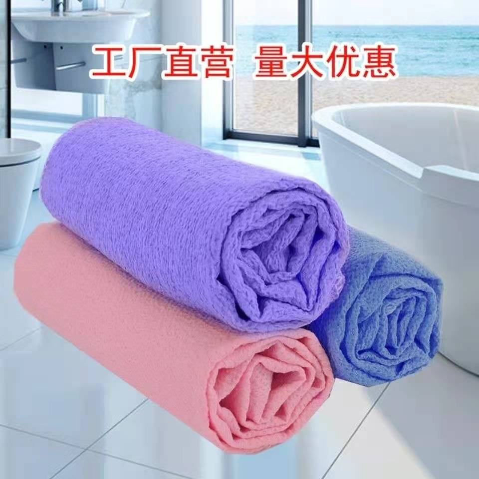 精品单层男女士后背面料搓澡巾