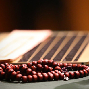 老师同款木质佛珠手持念珠108颗五山六道木手串珠男女红色菩提子