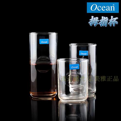 ocean泰国耐热四方透明威士忌杯
